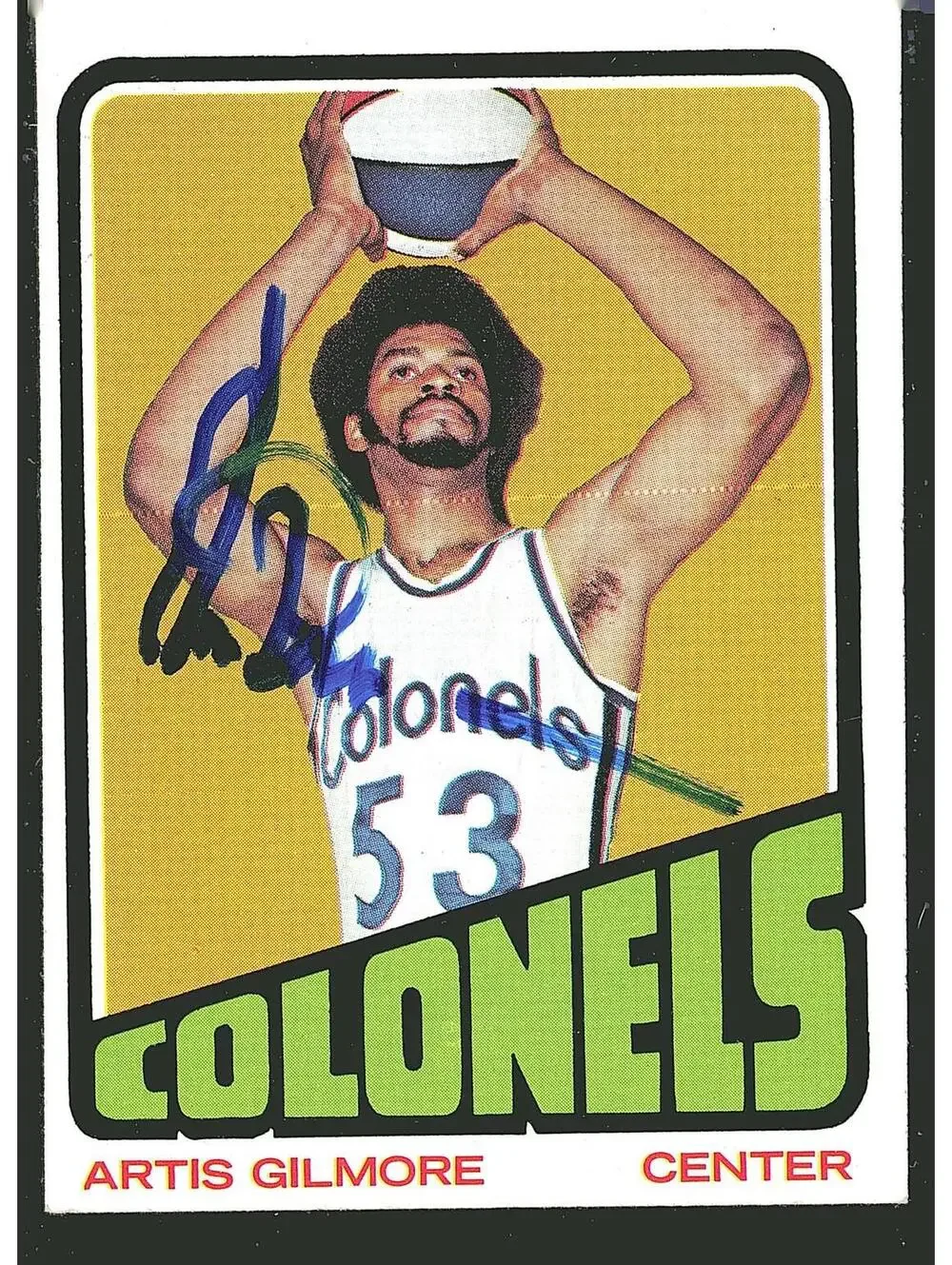 1972-73 Topps #180 Artis Gilmore HAND SIGNED
